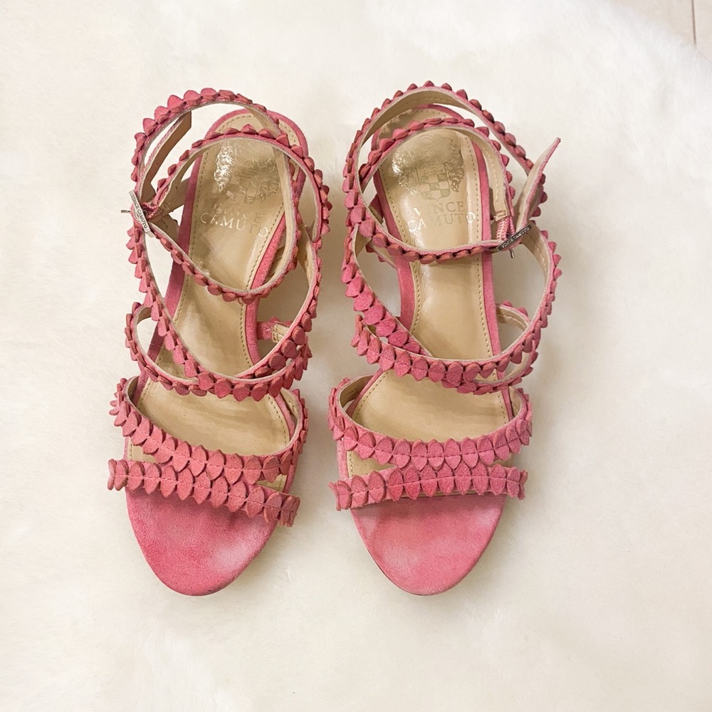 Vince Camuto Strappy Suede heel